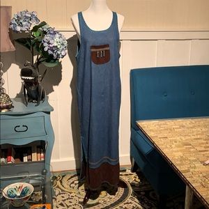 BoHo Hippie Native influence denim jumper.